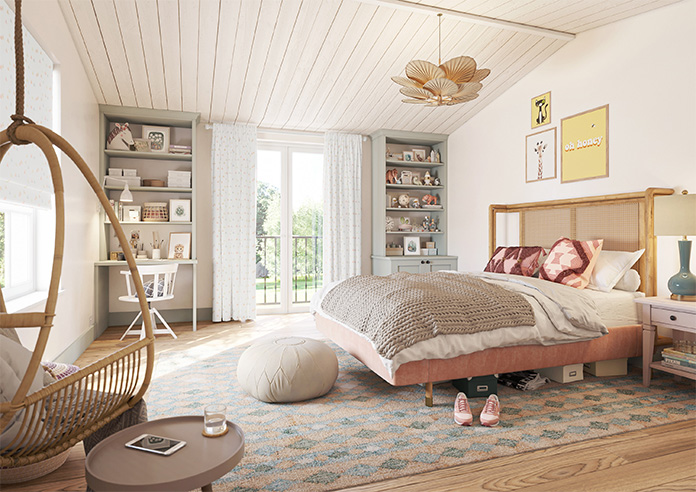 Faceted, Peachy - Made to Measure Curtains - Image 8